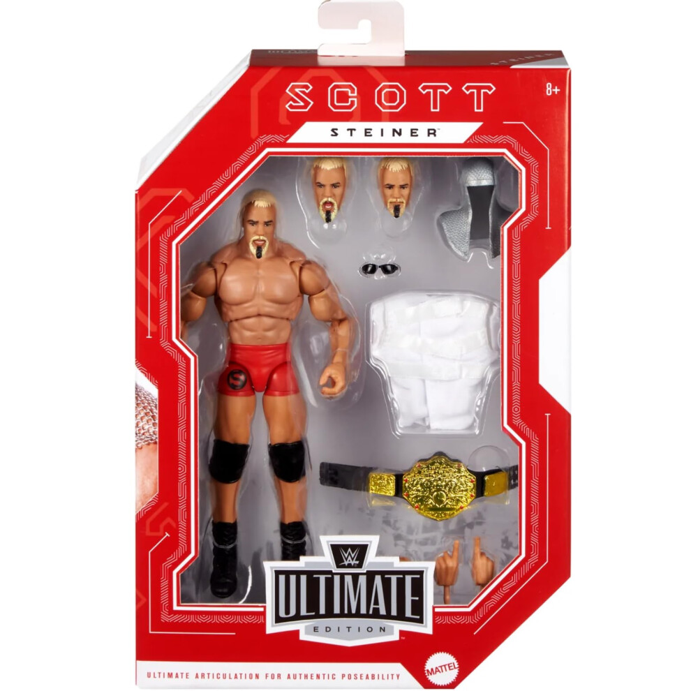 Wwe Ultimate Edition Monday Night War Scott Steiner Action Figure & Accessories Collectible Set