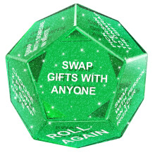Santa Swap Geschenkaustausch Würfel, Weihnachtsstrumpf Füller 2025, Schneeflocken Spiel, 12-seitige Würfel für Feiern