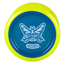 Duncan Toys Butterfly XT Yo-Yo avec fil, axe à roulement à billes et corps en plastique, vert avec capuchon bleu