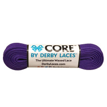 Derby Laces CORE Narrow 6mm Waxed Lace for Figure Skates, Roller Skates, Boots, and Regular Shoes (Purple, 108 Inch / 274 cm)