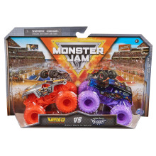 Monster Jam 2023 Offizielles 1:64 Maßstab Diecast Truck 2-Pack Max-D vs Son-uva Digger