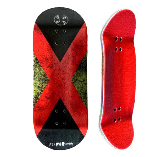 Noahwood Handgefertigtes Fingerboard Deck 97x35,5mm 6-Schichten Farb-Maple Pro Deep Concave