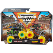 Monster Jam, Offizielles Grave Digger vs. Max D Die-Cast Monster Trucks, 1:64 Maßstab, Spielzeug für Kinder ab 3 Jahren