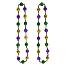 Beistle 2 Stuks 38" Plastic Jumbo Mardi Gras Kralen, Paradesieraden, New Orleans Thema Feestartikelen