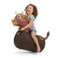 Waddle Hip Hopper Gonfiabile Animale Rimbalzante Toro Marrone, Età 2+, Fino a 85 Libbre