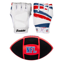 Franklin Sports NFL Kids Football + Ontvanger Handschoen Set - Jeugd Foam Football + Handschoenen