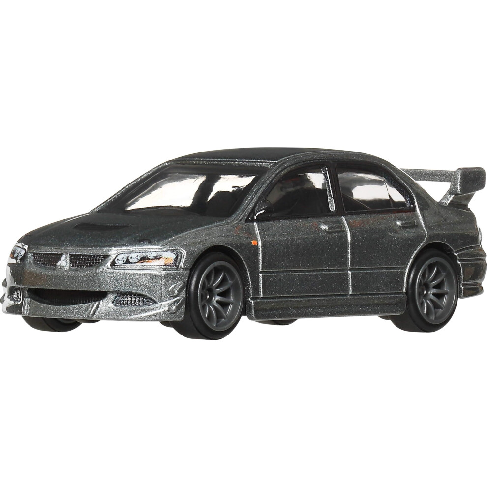 Hot Wheels Premium Car Culture Collectible Toy Car, 1:64 Scale Die-Cast Mitsubishi Lancer Evolution Ix, Ronin Run 2 Vehicle With Real Riders Tires