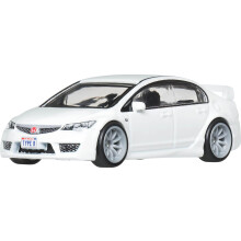 Hot Wheels Premium Car Culture Collectible Toy Car, 1:64 Scale Die-Cast Honda Civic FD2 Type-R, Ronin Run 2 Vehicle with Real Riders Tires