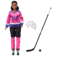 Barbie Tim Hortons PWHL 2025 Modepuppe in Pink - Inklusive Schläger, Puck und Helm