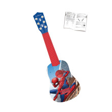 Lexibook, Spider-Man, Meine erste Gitarre für Kinder, 6 Nylon-Saiten, 21" lang, Anleitung enthalten, Blau/Rot, K200SP