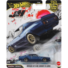 Hot Wheels Car Culture Premium 1:64 Scale Die-Cast Nissan Skyline 2000GT-R LBWK, Real Riders Tires & Metal/Metal Body & Chassis, Japan Historics 5