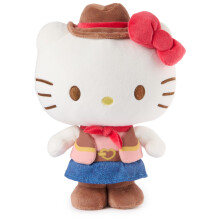GUND Sanrio Offizielle Hello Kitty Cowgirl Plüschfigur, Sammlerstück, 9,5 Zoll, Weiß