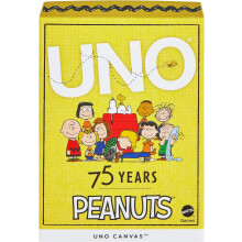 Mattel Peanuts UNO Kartenspiel, Gelb, 112 Karten, für 7+, 2-10 Spieler (UNbox Japan Exklusiv)