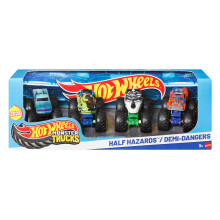 Hot Wheels Monster Trucks, 1:64 Scale Monster Trucks Toy Trucks, Set of 4, Giant Wheels, Favorite Characters and Cool Designs