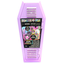 Tara Toy Monster High: Design-Aktivitäts-Schrank - Doodle & Dekorieren, Lavendel Sarg-förmiger Aufbewahrungskoffer