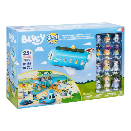 Bluey Bluey 3-in-1 Transforming Plane Ultimate Mega Set