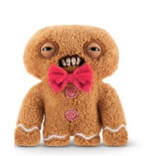 ZURU Fuggler Festive Fuggs 23 cm Plüsch, hässliches Monster Spielzeug mit menschenähnlichen Zähnen, mehrfarbig (Lebkuchen)