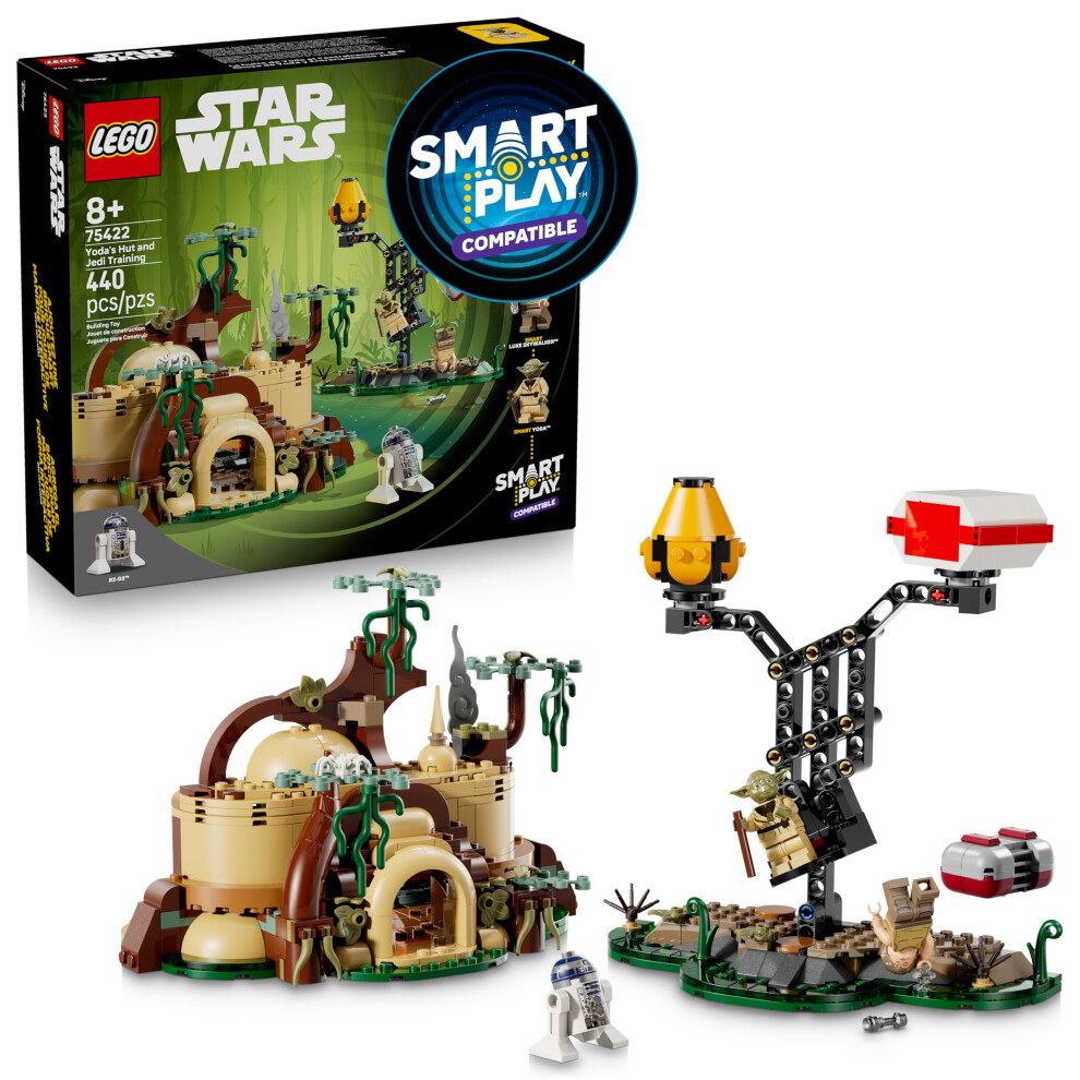 Lego Star Wars Smart Play: Yodas Hut And Jedi Training - Building Toy For Role Play - Compatible Set With 2 Smart Tags And 2 Minifigures - Gift For Bo