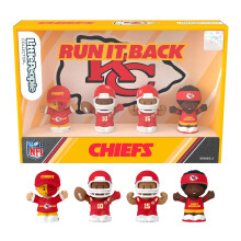 Little People NFL 4-delige Verzamelfiguur Box Team Set, Teamkleuren, Één maat (Kansas City Chiefs Alternatieve Jersey Serie 2)