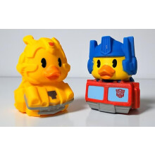 Just Play Duckalooz Anatra di Gomma 2 Pezzi - Optimus & Bumblebee - Giocattoli da Bagno