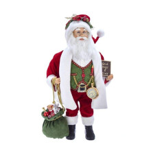 Kurt S. Adler 18-Inch Kringle Klaus Red, Green, White Santa