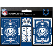 Masterpieces Game Day - NFL Indianapolis Colts Pack di Carte e Dadi - Set Ufficiale per Famiglie