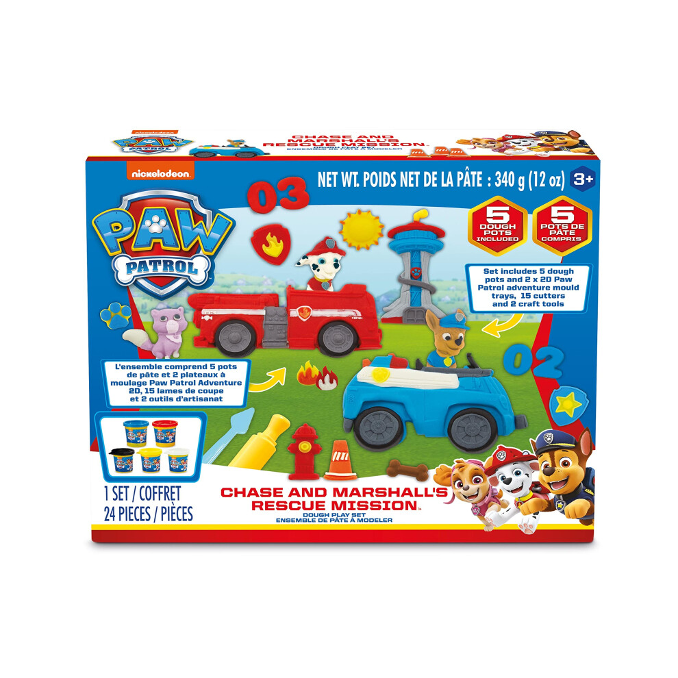 Paw Patrol Addo Chase And Marshalls Rescue Mission Dough Playset