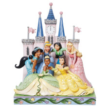 Enesco Disney Traditions by Jim Shore Princess Group in Front of Castle Figurine, 10.25 Inch, Multicolor