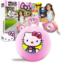 Hello Kitty Hopper Ball Set - 15" Ball for Kids' Outdoor Activities & Parties, Plus Stickers
