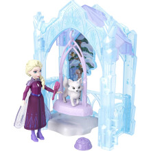 Mattel Disney Frozen Elsa Small Doll & Winter Animal Playset with Fox and Bird Figures, Slide & Accessories, Storytime Stackers ICY Animal Hideaway