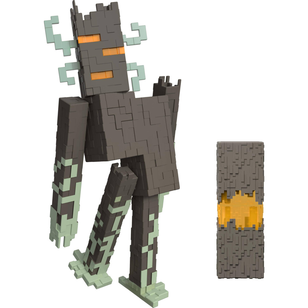 Mattel Minecraft The Creaking Action Figure With Interactive Lights, Sounds & Croaking Heart Accessory, 8-Inch Collectible Toy