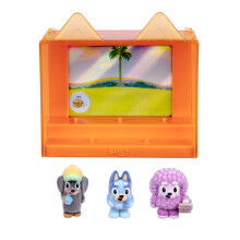 Bluey Fuzzies Episode Pack: Shadowlands. with 3 Specially Flocked Collectible Mini-Figures (Incl. 1 Exclusive), Display Case, Trading Card, and Collec