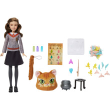 Mattel Harry Potter Toys, Polyjuice Potions Hermione Granger Doll & Playset, Movie-Inspired Hogwarts Uniform, 13 Accessories & Fizz