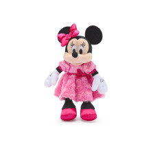 Disney Store Official Minnie Mouse Plushie in a Pink Party Dress with Satin Details - Valentine's Day 2026 Plush - Disney Gift, Minnie Mouse Toys, Cut