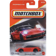 Matchbox Porsche 911 Targa [Rojo Con Techo Negro] 34/125, Vehículo de Juguete a Escala 1:64