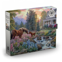 Buffalo Games - Silver Select - Abraham Hunter - Pasto Floral - Puzzle de 1000 Piezas para Adultos - Ideal para Noches de Juego