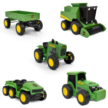 John Deere 5-Pack Micro Farm Vehicles - Moving Parts and Rolling Wheels - 3+ Years