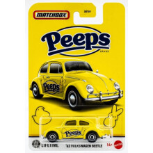 Matchbox '62 Volkswagen Beetle [Amarillo] Temática de Caramelos de Malvavisco - Vehículo de Juguete a Escala 1:64
