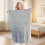 Microfiber Flannel Throw Blanket 70x100cm Silver Grey 5