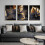 Abstract Gold & Black Leaf Wall Hanging 4