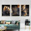 Abstract Gold & Black Leaf Wall Hanging 5