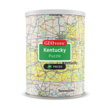 Rompecabezas Mini Estado Kentucky Geotoys - 70 Piezas para Niños y Adultos en Lata Portátil, 13" x 7"