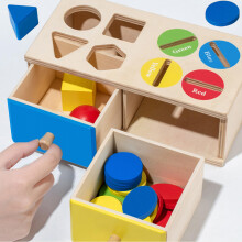 Montessori Speelgoed voor 3 4 5 Jaar - Vormsortering Kleurherkenning Sensory Speelgoed voor Peuters