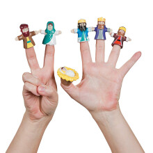 Fun Express - Krippenfingerpuppen (2dz) für Weihnachten - Spielzeug - Charakterspielzeug - Fingerpuppen - 24 Stück