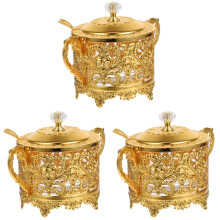 3St Gouden Keuken Specerijpotten Luxe & Voor Opslag