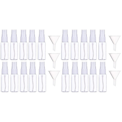 20Pièces Flacons Transparent Reutilisables Pour Et Voyage