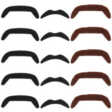 15Pièces Barbes Fausses Adhésives Pour En Multicolores