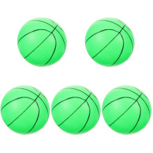 5Pièces Ballon De Basket Enfant PVC Vert Lumineux Pour Jeu Extérieur