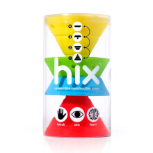 Fat Brain Toys Hix van MOLUK - Tropisch - Vouwbare Siliconen Stapelconen, Leeftijd 2+
