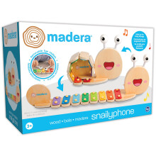 TCG Toys Madera Wood: Snailyphone - 8-Key Xylofoon in Slakkenvorm met 2 Kloppers